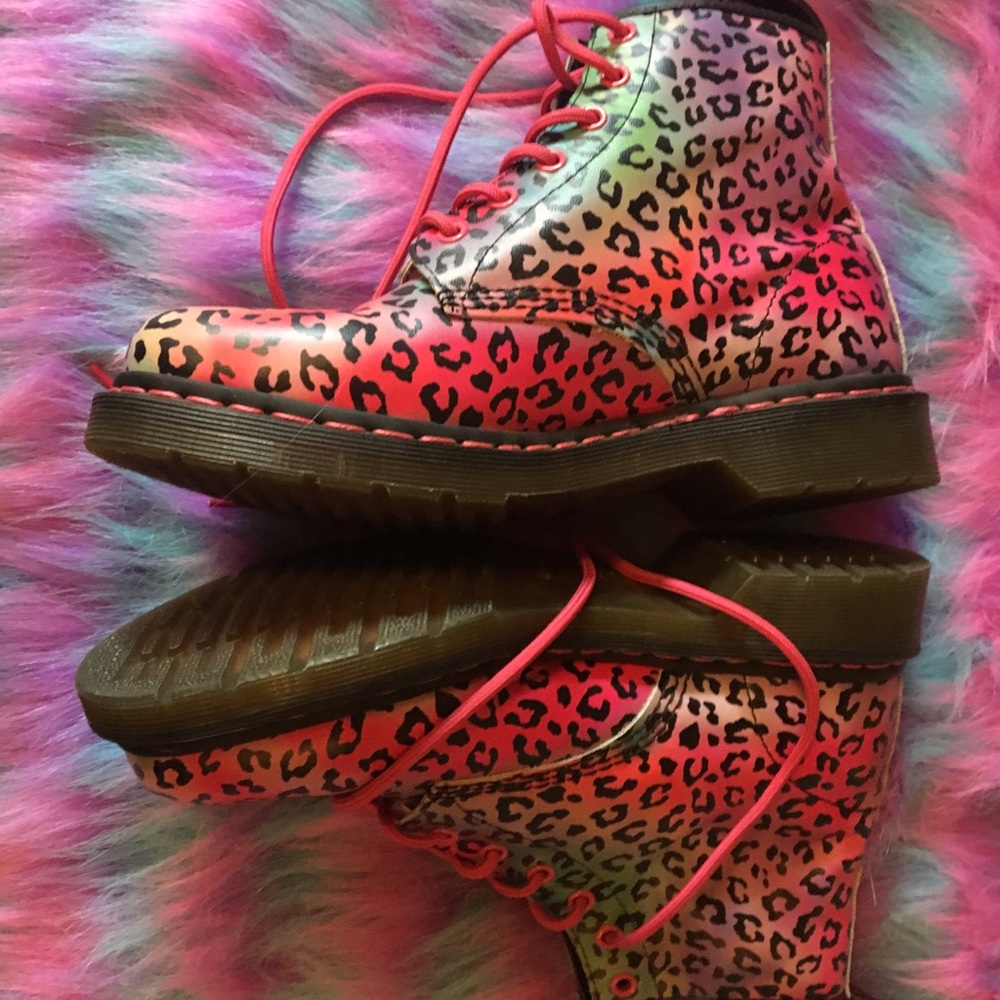 Lisa Frank Rainbow Cheetah Doc Martens NWOT